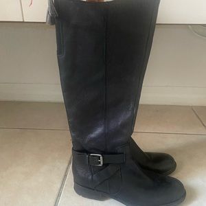 High black boots VINTAGE COLOMBIAN AUTHENTIC LEATHER size 37